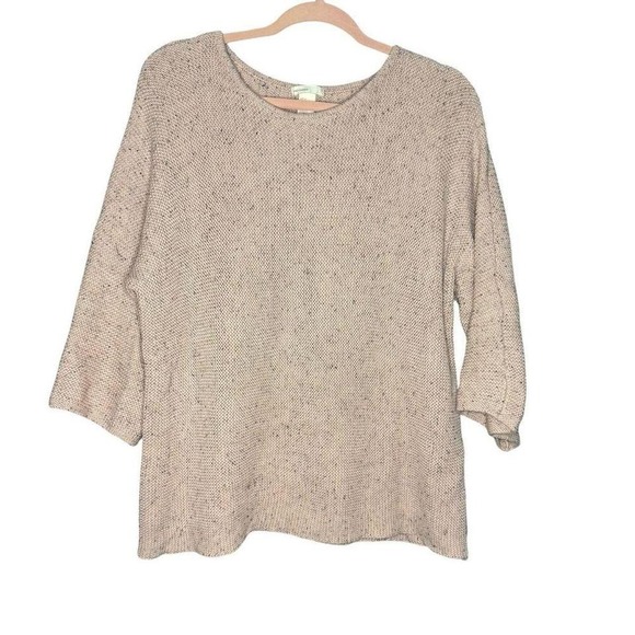 H&M Basic/Basque‎ Women's Sweater M Peach/Pink sequined - Picture 1 of 3